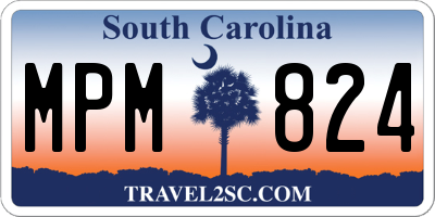 SC license plate MPM824
