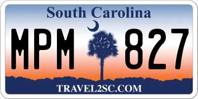 SC license plate MPM827