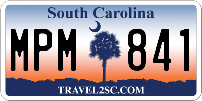 SC license plate MPM841