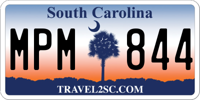 SC license plate MPM844