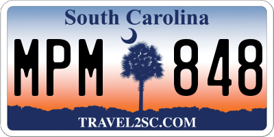 SC license plate MPM848