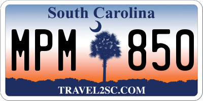 SC license plate MPM850