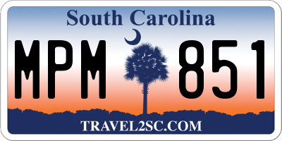 SC license plate MPM851
