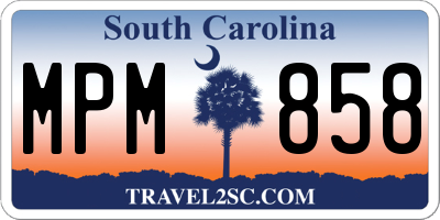 SC license plate MPM858