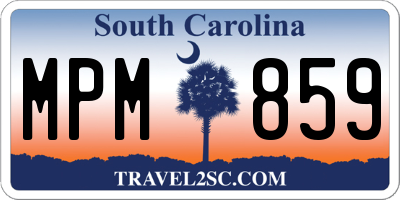 SC license plate MPM859