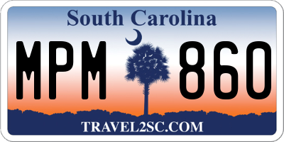 SC license plate MPM860