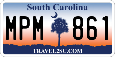 SC license plate MPM861