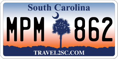 SC license plate MPM862