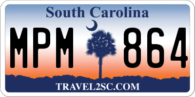 SC license plate MPM864
