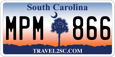 SC license plate MPM866