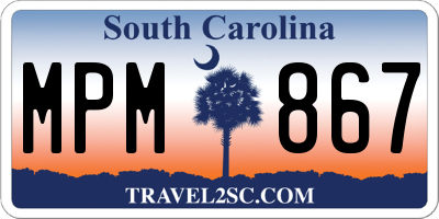 SC license plate MPM867