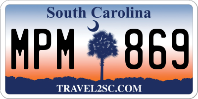 SC license plate MPM869