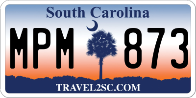 SC license plate MPM873