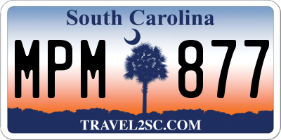 SC license plate MPM877