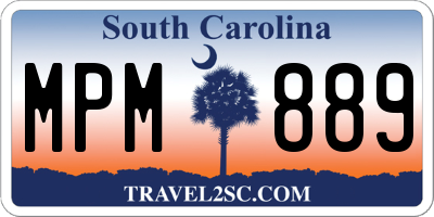 SC license plate MPM889