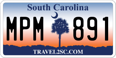 SC license plate MPM891