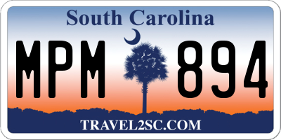 SC license plate MPM894