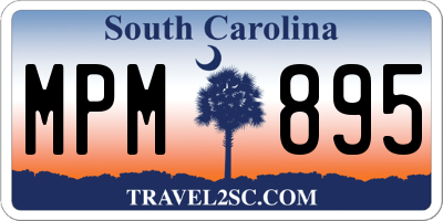 SC license plate MPM895