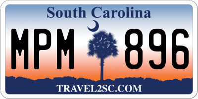 SC license plate MPM896