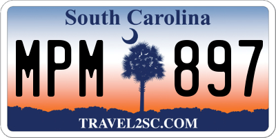 SC license plate MPM897