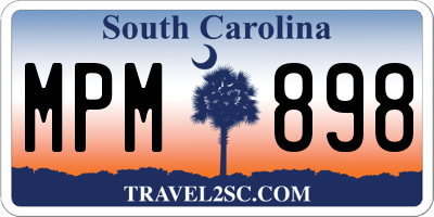 SC license plate MPM898