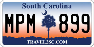 SC license plate MPM899