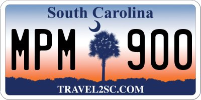 SC license plate MPM900
