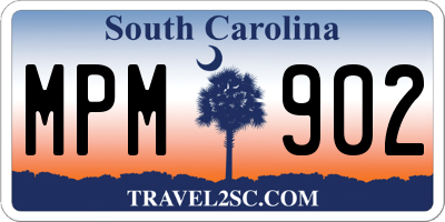SC license plate MPM902