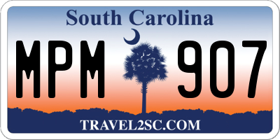 SC license plate MPM907