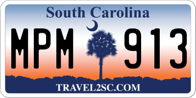 SC license plate MPM913