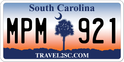 SC license plate MPM921