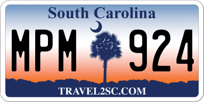 SC license plate MPM924