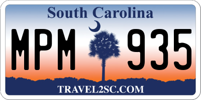 SC license plate MPM935