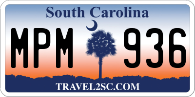 SC license plate MPM936