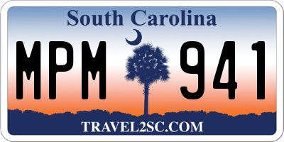 SC license plate MPM941