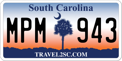 SC license plate MPM943