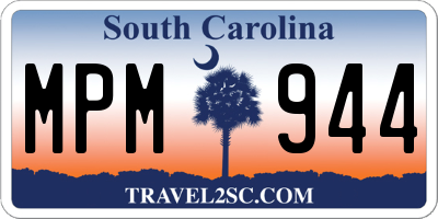 SC license plate MPM944
