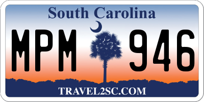 SC license plate MPM946