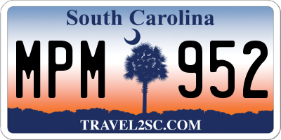SC license plate MPM952
