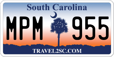 SC license plate MPM955