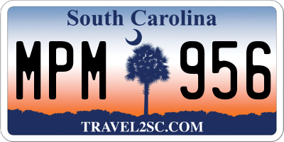 SC license plate MPM956