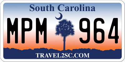 SC license plate MPM964