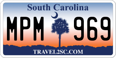 SC license plate MPM969