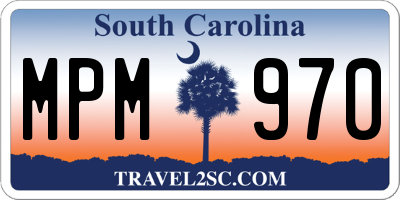 SC license plate MPM970