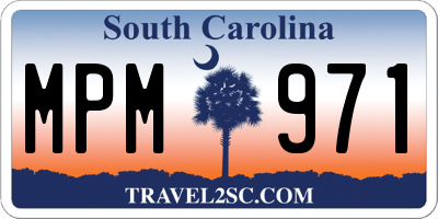 SC license plate MPM971