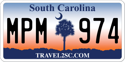 SC license plate MPM974