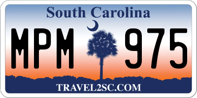 SC license plate MPM975