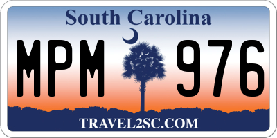SC license plate MPM976