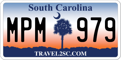 SC license plate MPM979