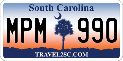SC license plate MPM990
